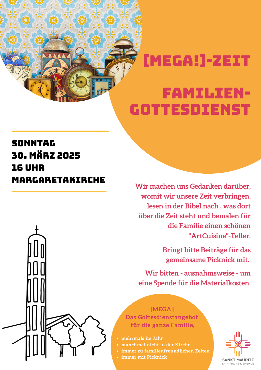 Plakat für den MEGA-Familiengottesdienst am 30. März 2025