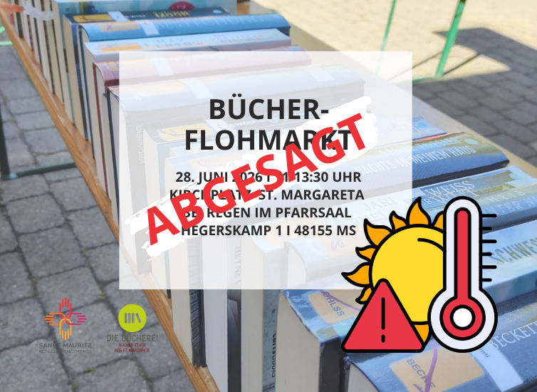 Absage Bücherflohmarkt