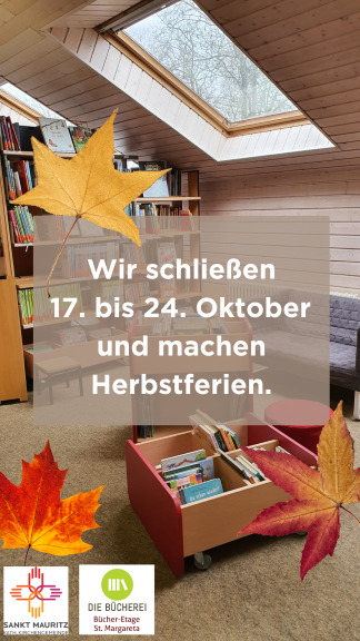 Hinweis auf Schliessung wegen Herbstferien