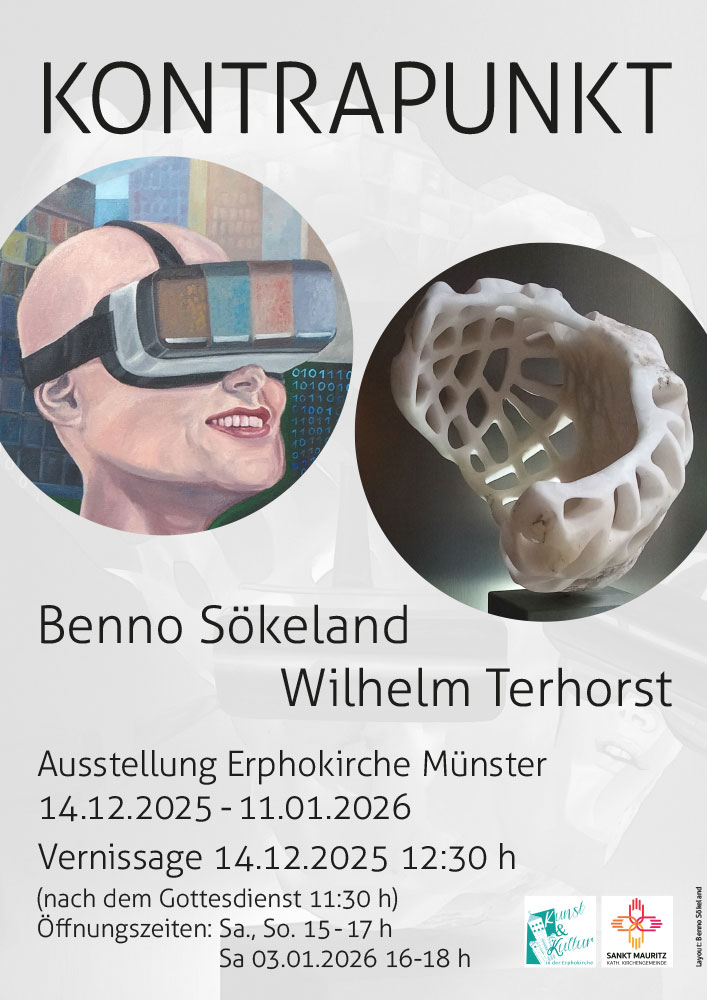 Plakat der Ausstellung Kontrapunkt in der Erphokirche